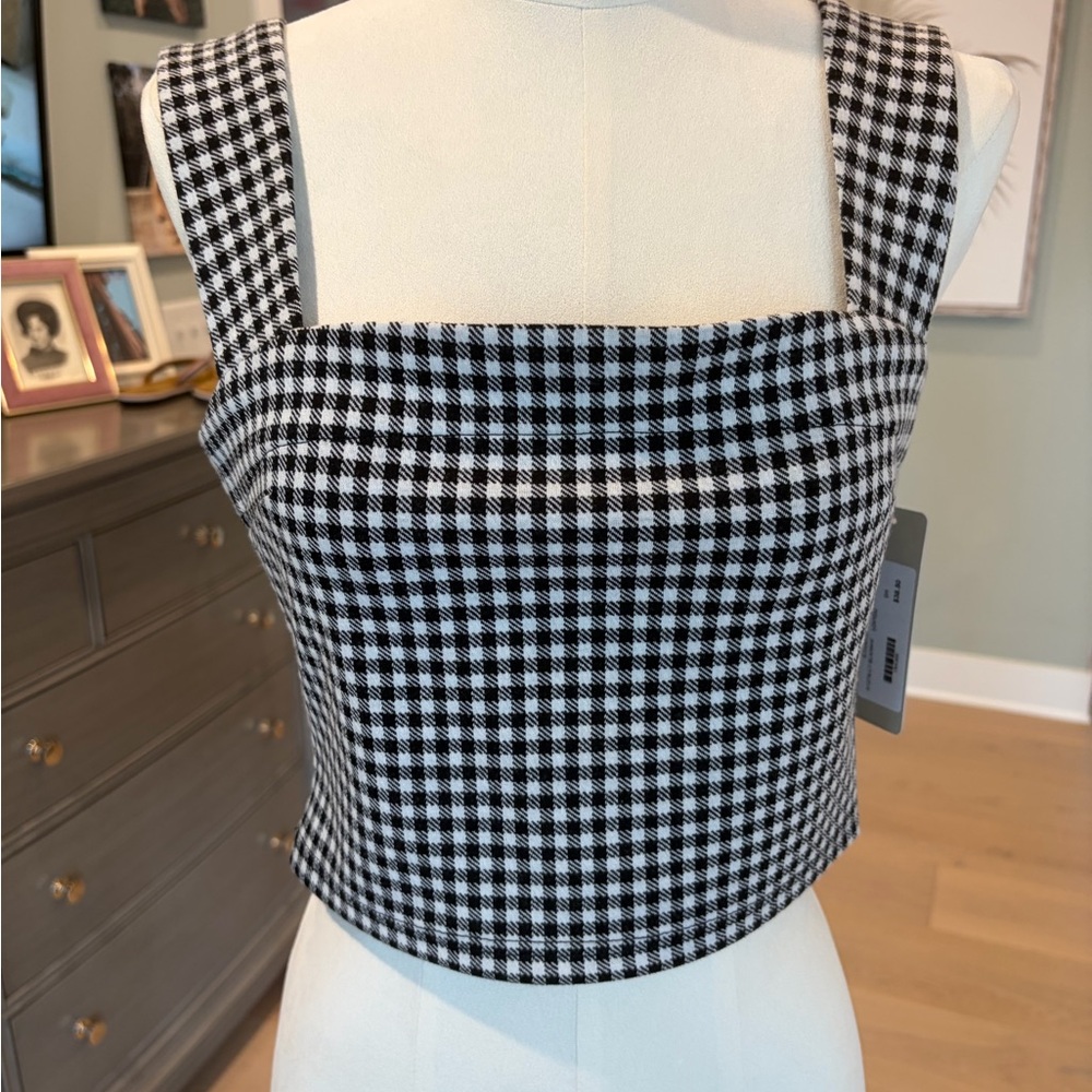 Gingham Checkered Crop Top